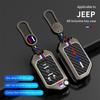 Zinc Alloy Car Key Case Cover Shell Fob for 2018 2019 Jeep Wrangler JL JLU Rubicon 2020 2025 Jeep Gladiator JT Sahara JLU