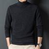 Spring And Autumn Men'S Middle-Aged And Young High Neck Long Sleeve Casual Simple Comfortable Soft Wool Sweater
