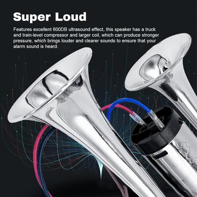 Trompete duble de 600DB, kit de claxone super tare cu compresor universal pentru mașini 12 V, motociclete, camioane