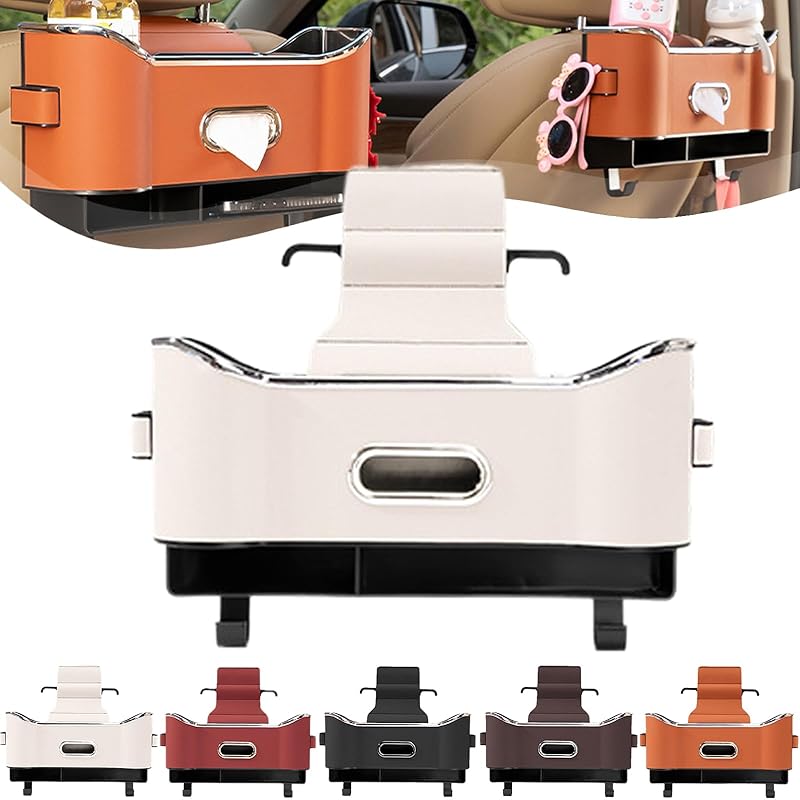 Multifunctional Car Seat Back Storage Box, Multifunctional Car Logo Seat Back Storage Box, Universal back seat car organizer, Car Tissue Organizer