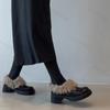 Winter Women's Shoes Luxury 2026 PU Leather Casual Warm Furry Outdoor Dress Shoes Fashion Wedge High Quality Women Loafers