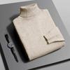 Maglione a Dolcevita Lavorato a Maglia da Uomo Autunno Inverno Alta Elasticità Manica Lunga Slim Fit Pullover Stile Semplice Maglieria Casual Maschile