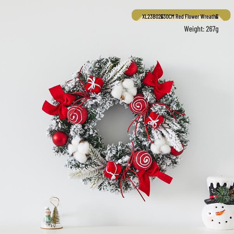 Creative Christmas Door & Window Wreath - Rattan Wall Hanging Ornament for Holiday Decor