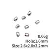 Square Round Mini Spacer Beads Metal Loose Beads For Thin Chain Bracelet Necklace DIY Jewelry Making Supplies For