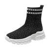 Fashion Women's Autumn Stretchy Knitted Ankle Boots Sock Style Slip on Retro Flat Sport Short Boots Female Shoes Botas De Mujer 2024
