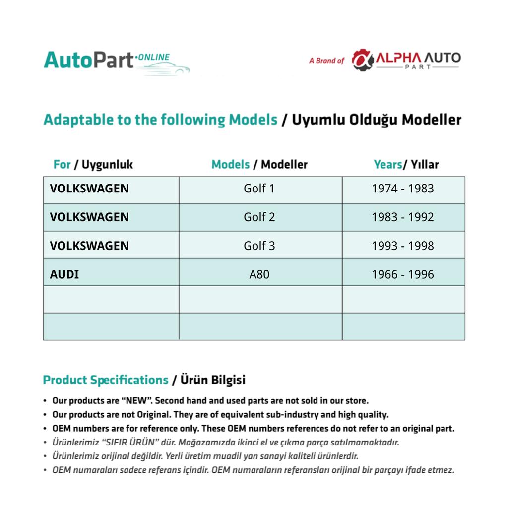 Water Sprinkler Nozzle for Volkswagen Golf 1,2,3,  A80
