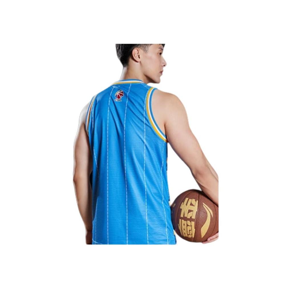 Li-Ning Sports Basketball Series Sw Fan Edition 2020-2021 Season Away Basketball Vest Men Tops Beijing-Blue AAYQ391-2