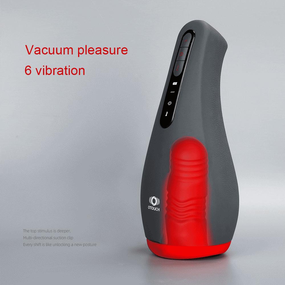 Ny kraftig mannlig onanienhet for å forlenge gleden 6 orgasmemoduser Vibrator Automatisk oppvarming av skjeden Sugende Oralsexkopp Voksenleketøy 18+