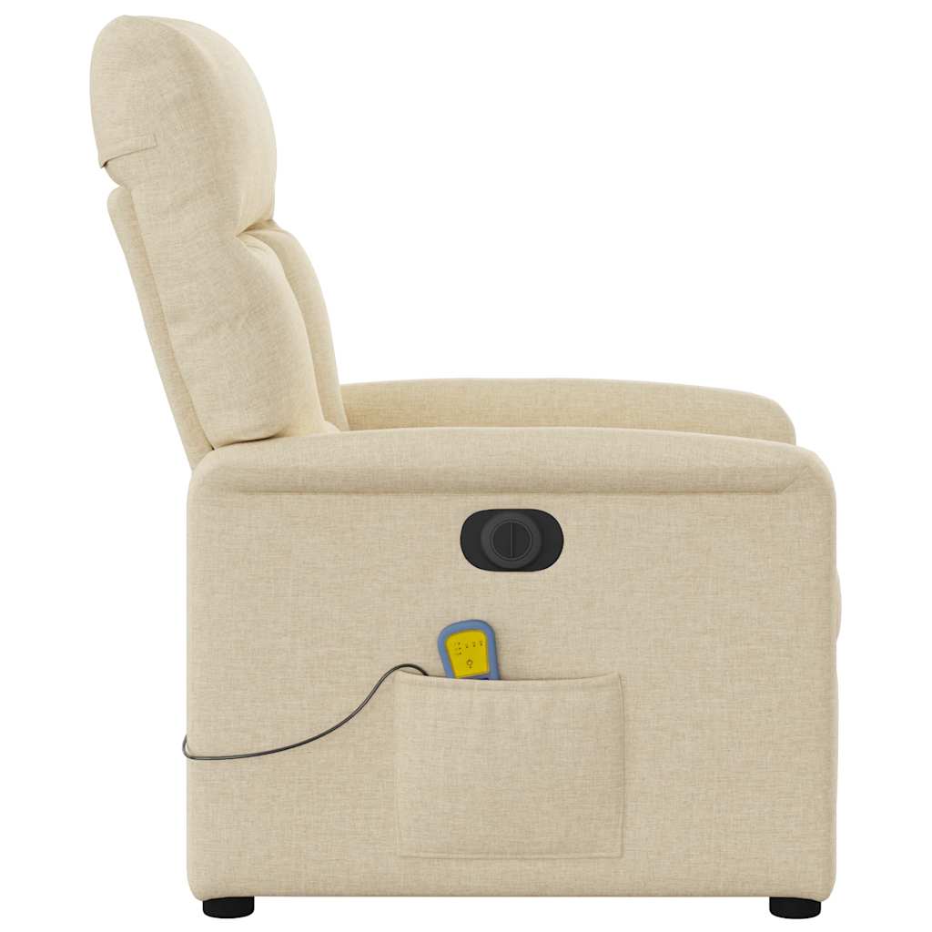 Electric Massage Chair Cream Fabric