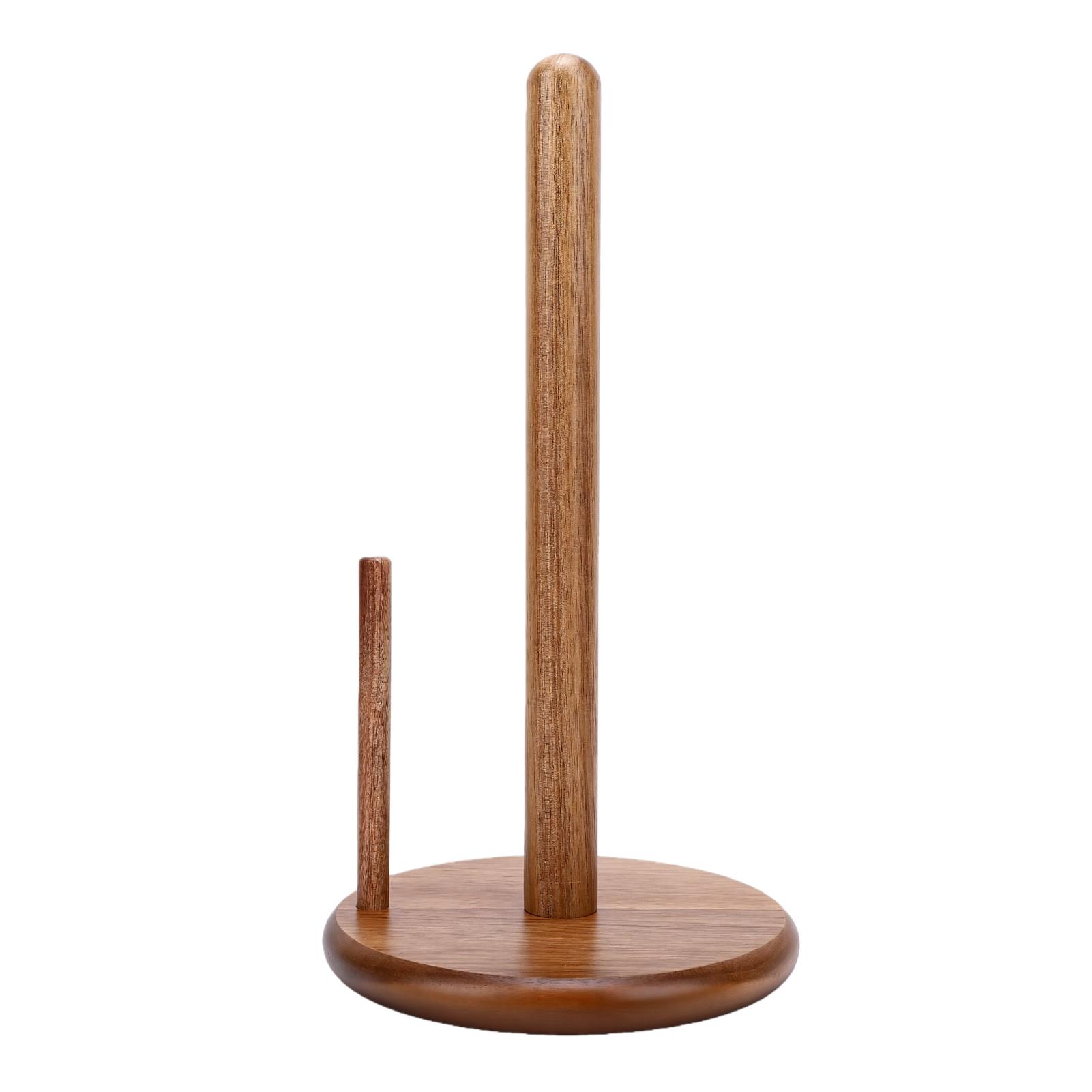 

Wooden Paper Towel Holder Freestanding Wood Paper Towel Dispenser Stand for Kitchen Countertop