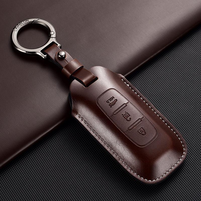 Nissan Leather Key Case for 14th Gen Sylphy, Teana, Qashqai, X-Trail, Tiida, Kicks, Murano Car Buckle Shell