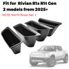 For RIVIAN R1T R1S Car Side Door Handle Storage Box Tray ABS Organizers Accessories Black 4PCS