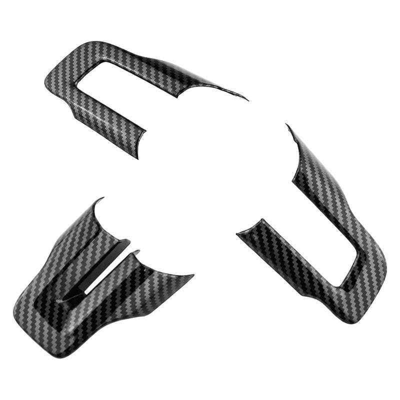 For Ford Mustang 2016 2017 2018     Steering Wheel Panel Trim Cover Decoration Sticker Car Interior Accessories
