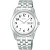 Seiko Selection SCXC009 Men's Unisex Quartz Watch White Dial Date Day Calendar Stainless Steel