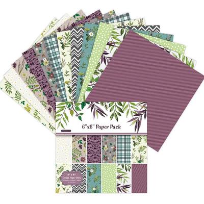 24 Sheets Leaves Craft Paper Pads Cutting Dies Art Background Origami Scrapbooking Card Making Supplies.