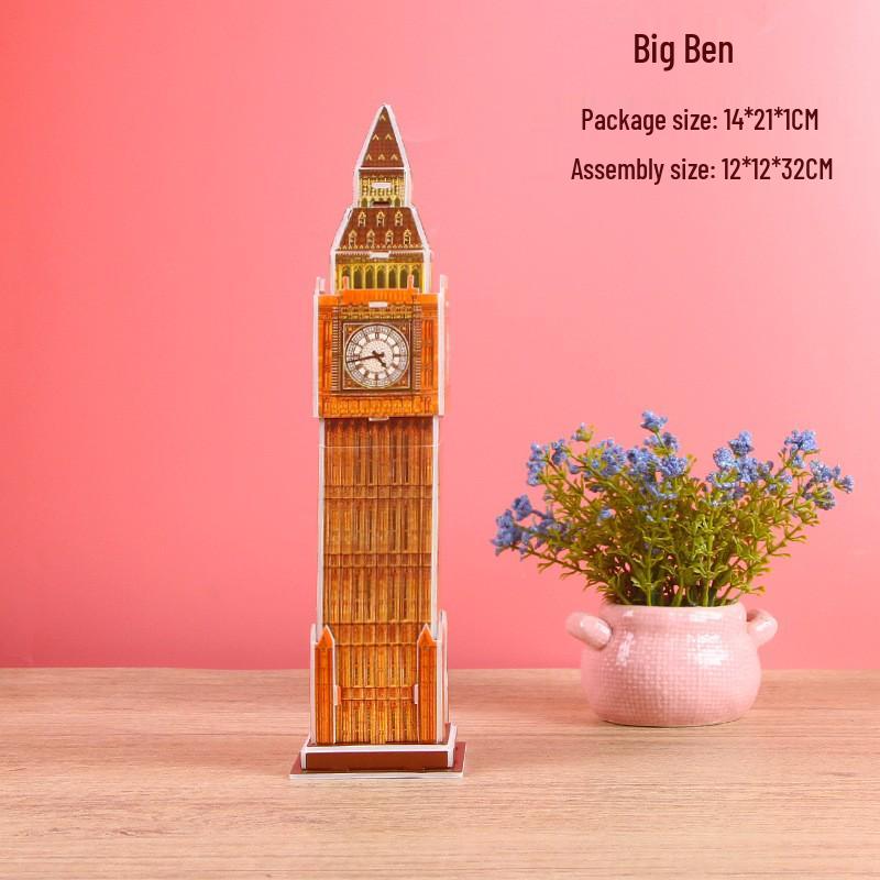 3D Puzzle: Famous World Buildings DIY Model Toy for Kids