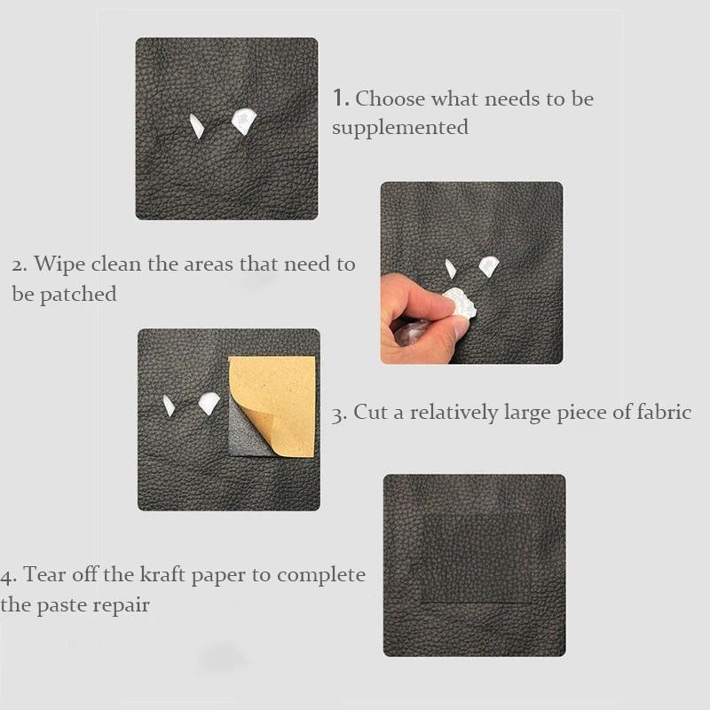 Repair Self-adhesive Patch Sticker DIY Multi-color Repair Refurbished Leather Cutting Patches Sofa Car Seat Leather