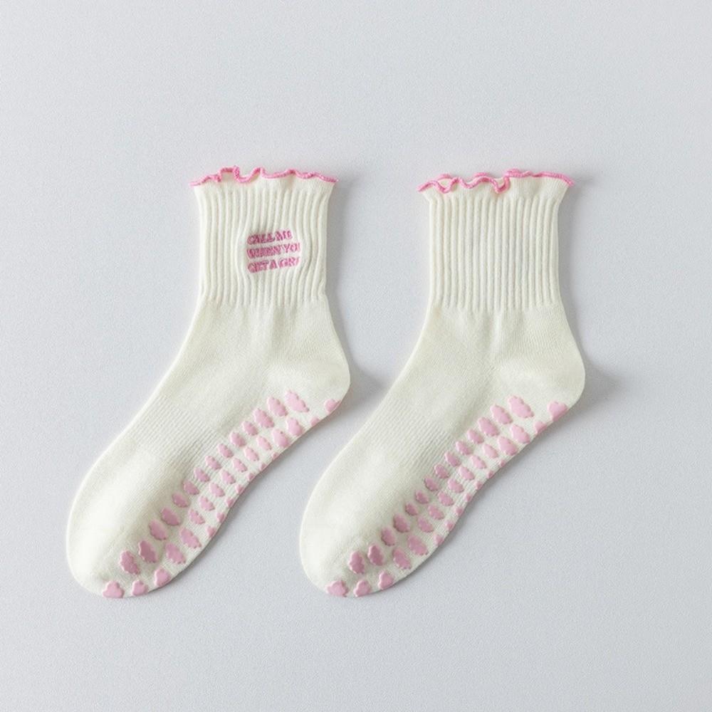 Cotton Pilates Socks for Women Breathable High-elastic Yoga Socks Sweat-absorbent Non-Slip Grip Floor Socks for Yoga Dance