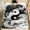 1Pc Tai Chi Animals Print Flannel Blanket, High quality Comfortable for All Seasons, Home Decor, Warmth and Comfort, Perfect for Christmas Gifts W106