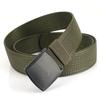 Genuine YKK Buckle: Metal-Free Nylon Elastic Belt - Lightweight Woven Canvas Military Training Belt