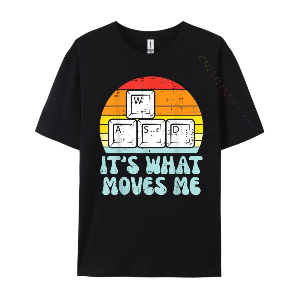 Wasd What Moves Me Pc Gaming Retro Gamer Men Boys Kids Teen Men Clothes Men Clothing Designer Oversized T Shirt