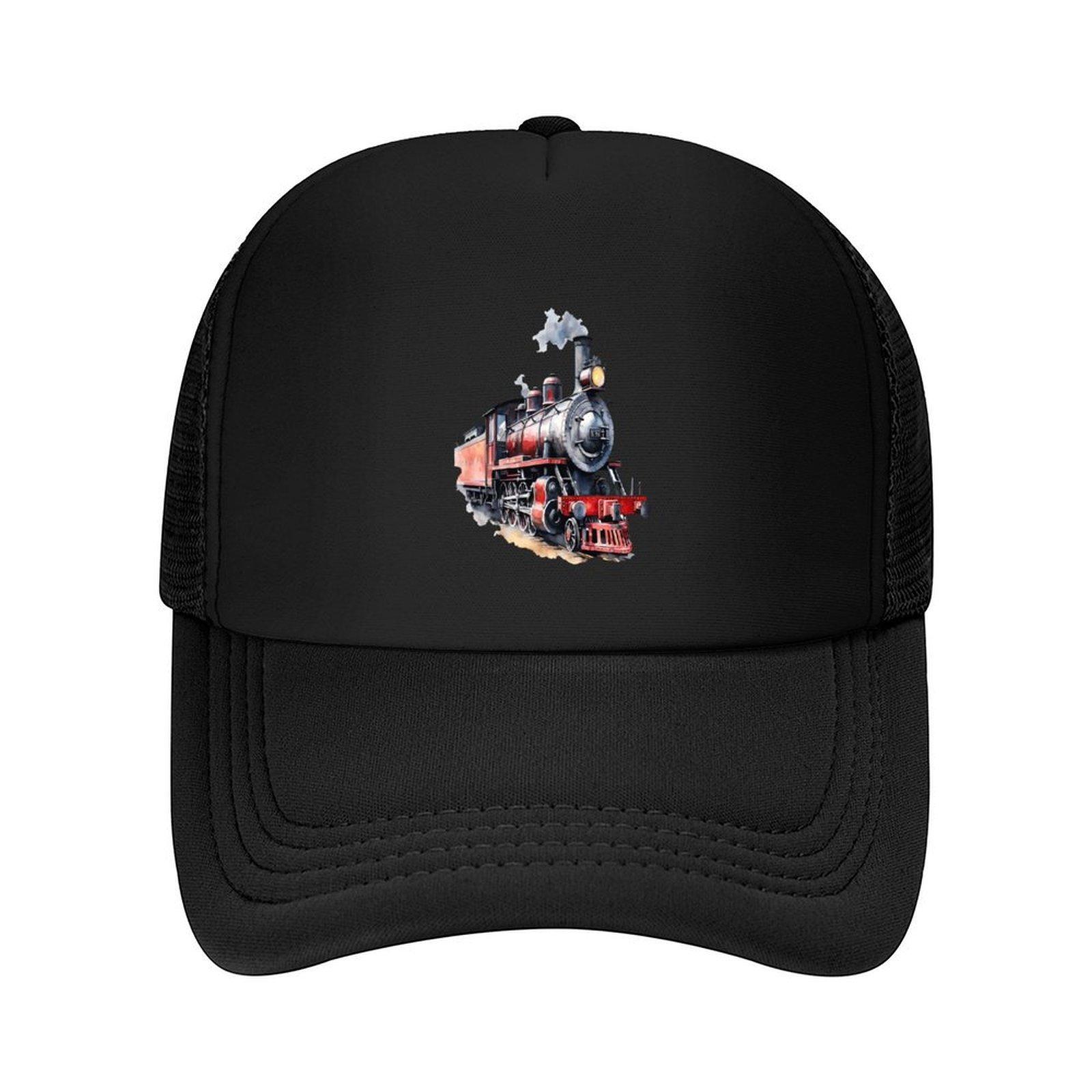 

Vintage Steam Engine: Elegance in Motion Baseball Cap Military Cap Unisex Streetwear Luxury Brand Snap Back Hat Women Caps Men s