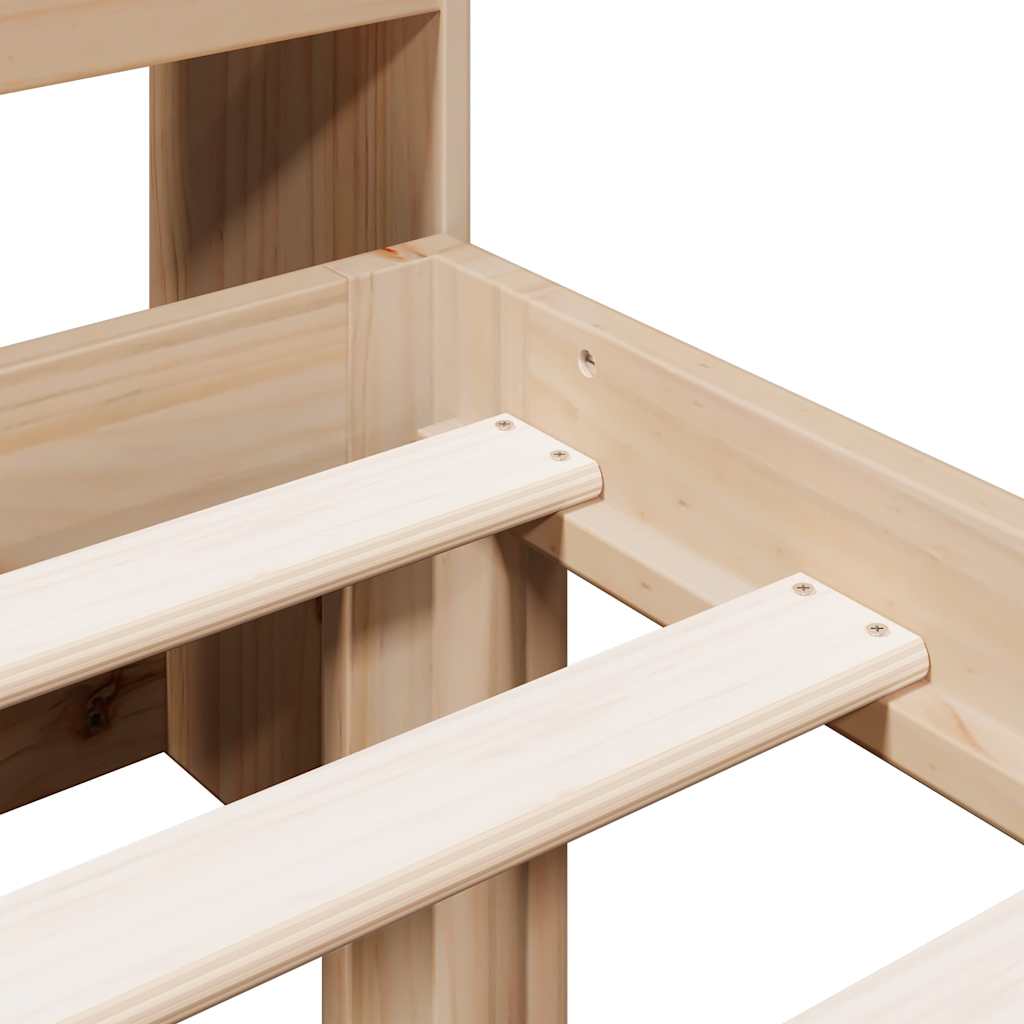 Bookshelf Bed without Mattress 75x190 cm Solid Pine Wood