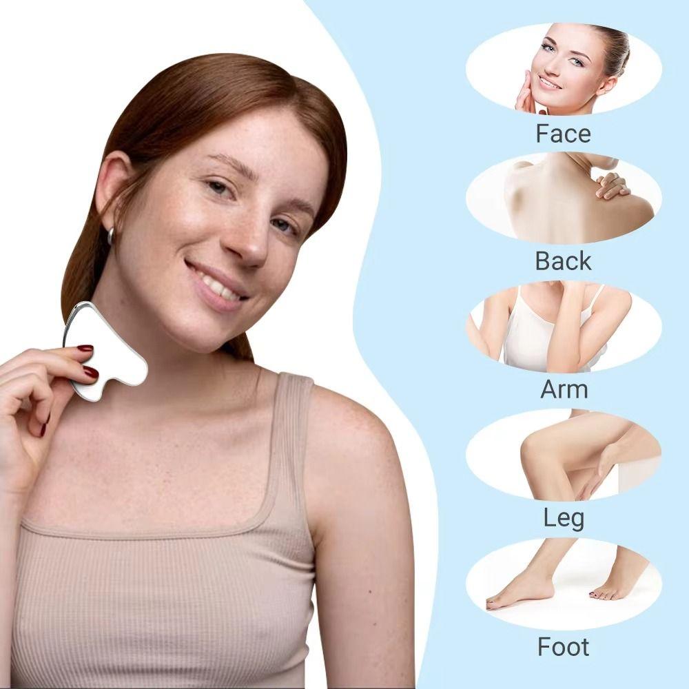 Stainless Steel Gua Sha Scraper Universal Guasha Board Face Massager  for Facial Beauty Eye Massage