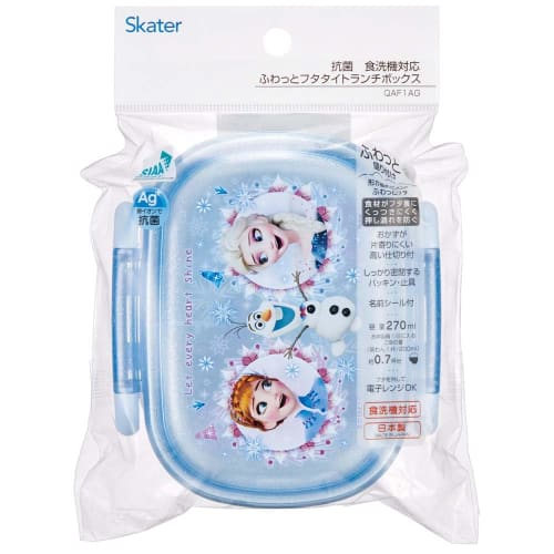 Skater Children's Lunch Box, Small Size, 1 Tier, 270ml, Fluffy Dome-Shaped Kids Lunch, Antibacterial Treatment, Made in Japan, Disney, Frozen, Girls,