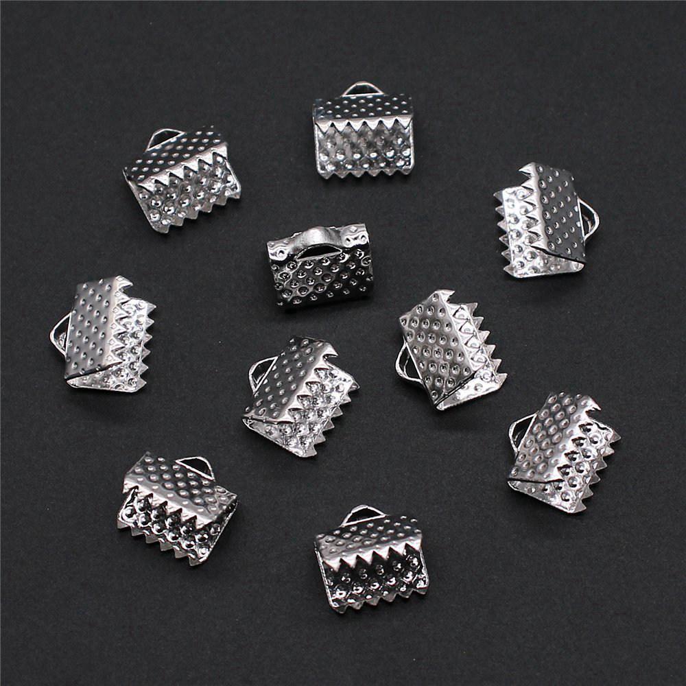 Bandenden Crimp-Clips Antikstil Zubehör für die Schmuckherstellung 8 Größen 4 Farben