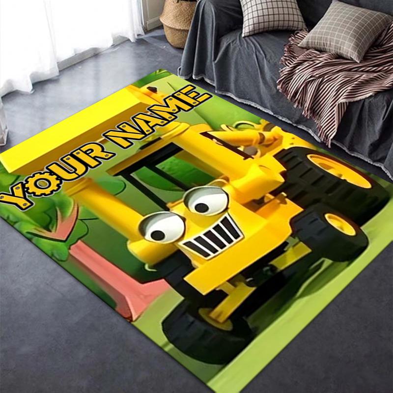 Custom Name Bob the Builder Carpet Rug for Living Room Bedroom Home Sofa Decoration,Kids play Non-slip Floor Mat