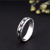 Elegant Solid 925 Sterling Silver Flower Ring Beautiful Floral Pattern Band Stacking Wedding Ring Simple Jewelry Gift for Her