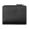Burberry EKD Logo Pebbled Leather Zip Wallet Black Gold Hardware Daily Business Use 81197541