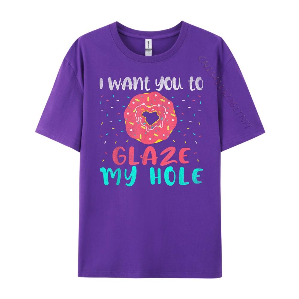 I Want You To Glaze My Hole Funny Donut Lover Graphic Black Shirt Graphic Tees Long Sleeve TShirt