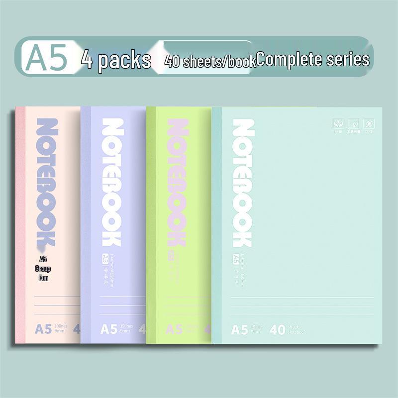 Vibrant Color Block A5/B5 Notebook - Ideal for Students, Soft Cover, No Ink Bleed, Smooth Writing