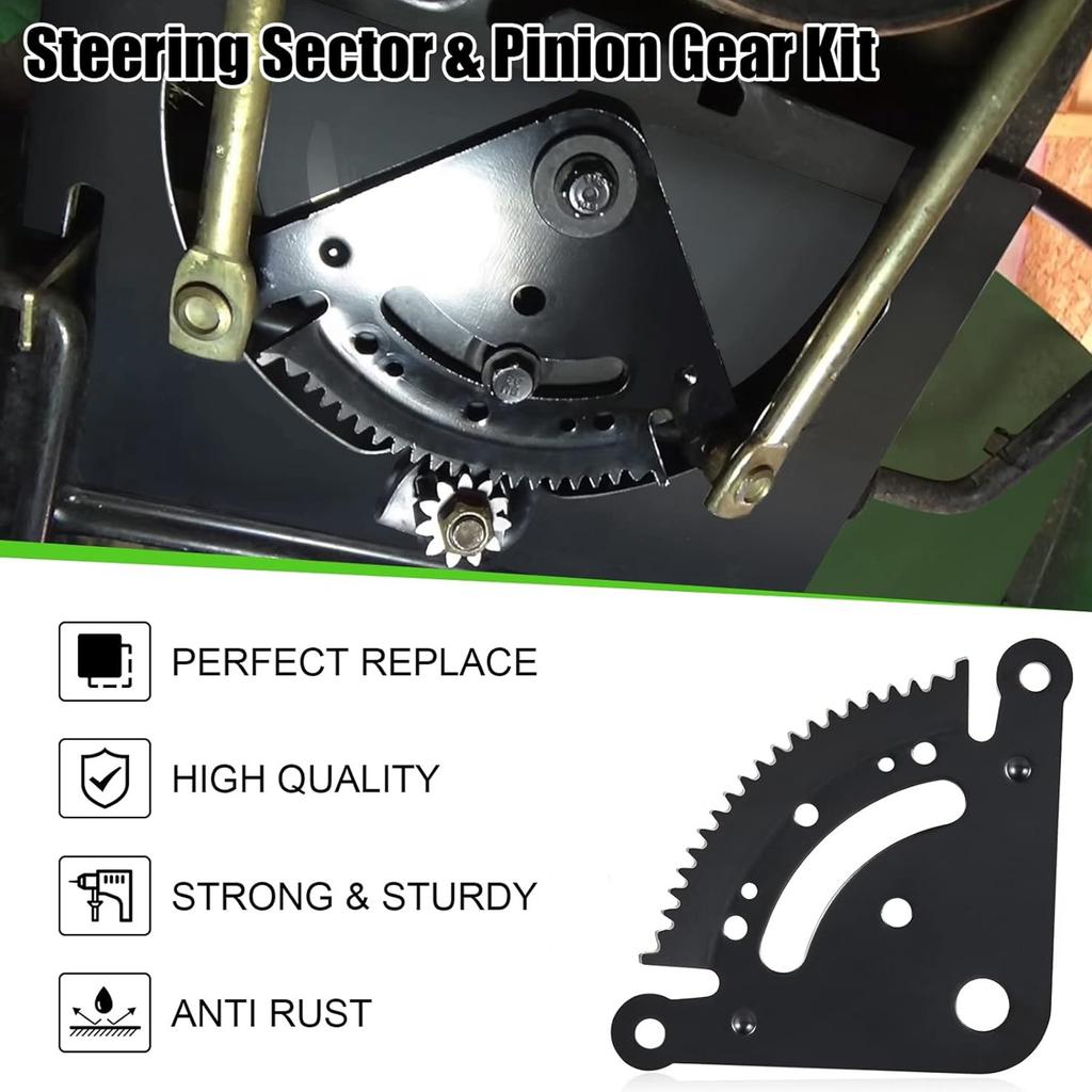 Kit di Riparazione Settore e Pignone dello Sterzo Sostituzione per Trattorini Tosaerba Serie L 155C 190C D100 D105 D110 D120