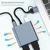 USB-C To Dual HDMI Adapter with USB 3.0 Hub, Supports Independent Triple Displays for M1/M2 Graphics Cards