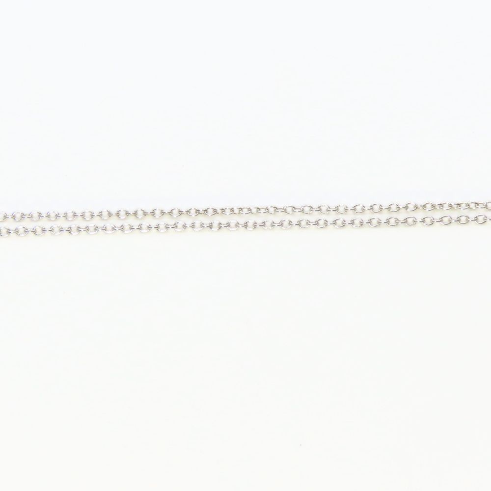 Used TIFFANY&Co. Necklace Return to Double heart Silver925 2.5g Silver TIFFANY & Co. Blue mini