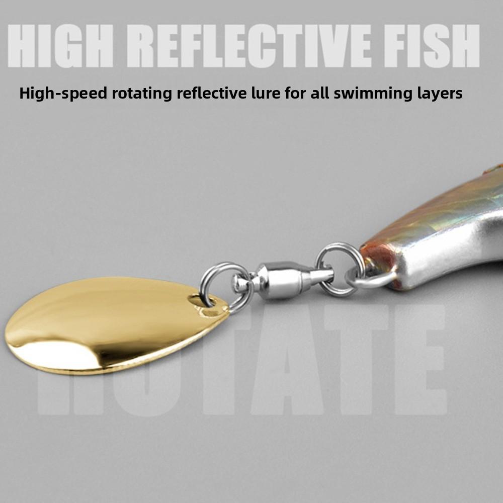 5pcs Vibration Bait Artificial Fishing Bait Rotating Glitter Fishing Lures Hooks Fishing Tool