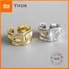 925 Sterling Silver Rings For Women Trendy Bump Gold Color Fine Jewelry Beautiful Finger Open Ring For Party Birthday Gift