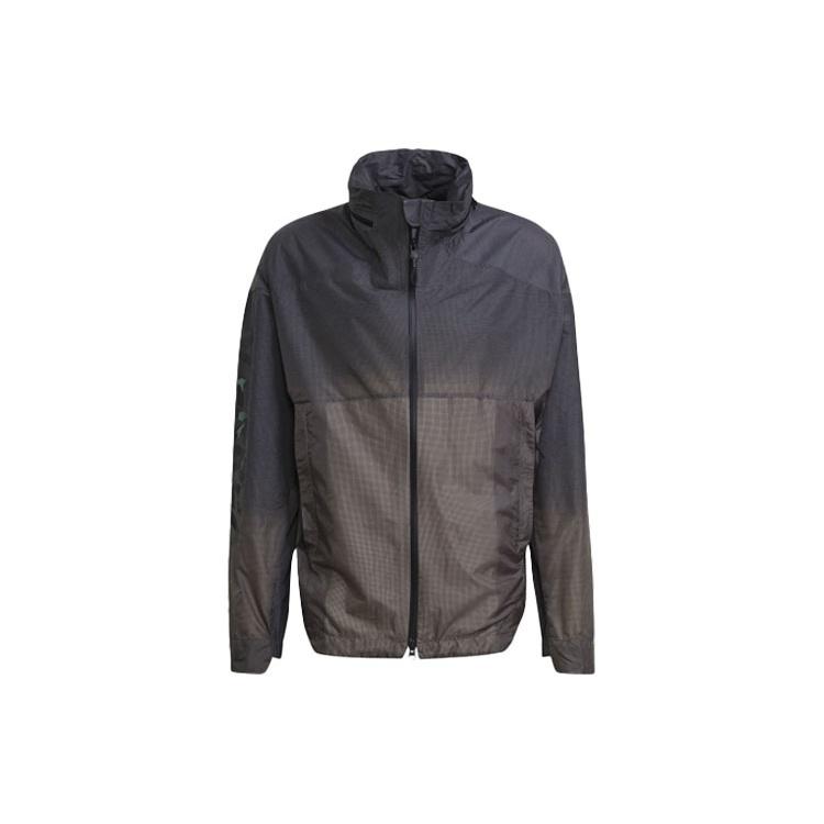 adidas Windproof waterproof Casual Sports Hooded Jacket Gray Men s FS7540 L