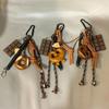 Bagel Pretzel Chocolate Bag Charm Pendant Keyring Braided Rope Keychain Charm for Backpack Purse Handbag Decorations