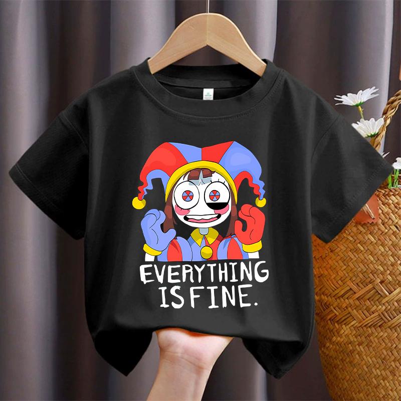 The Amazing Digital Circus Children TShirt Cartoon Printed T Shirts Boys Casual Sports Short Sleeves Tops Summer Kids Clothing