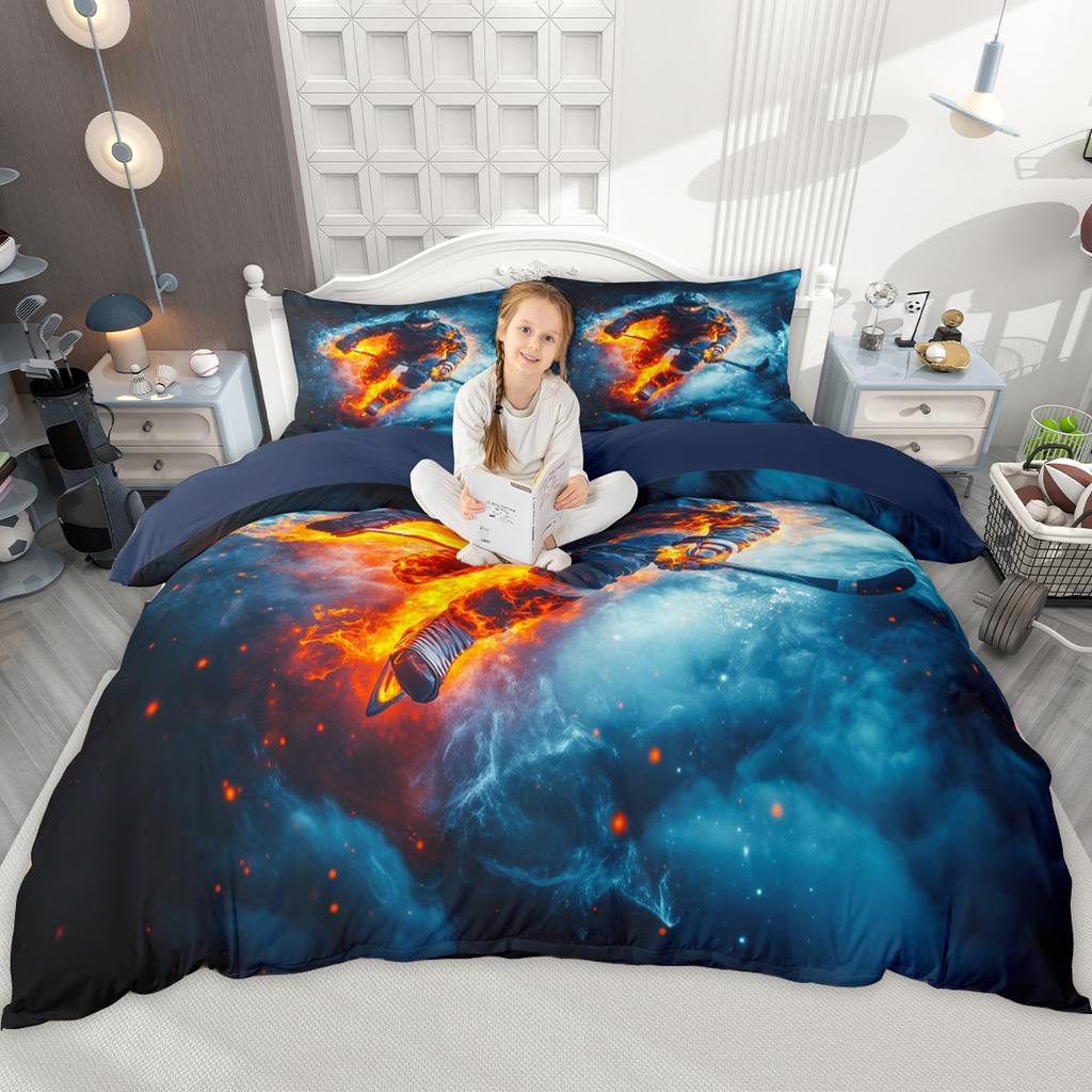 Dekbed Homewish IJshockey Voor Jongens Meisjes Sport Dekbed Set Atleet Cadeaus Bed Set