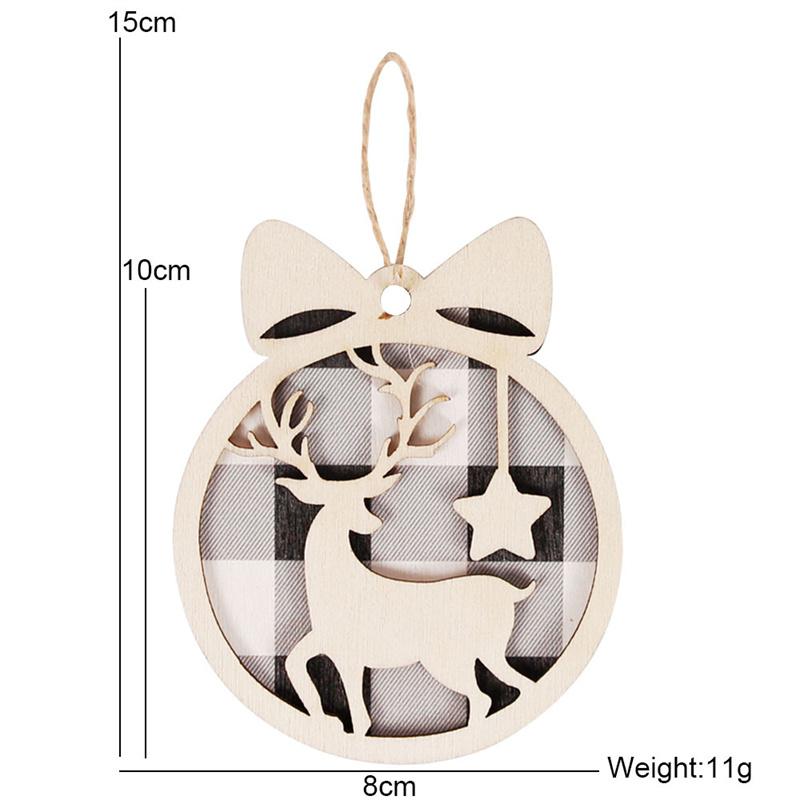 Door Hanging Wear-resistant Lightfast Holiday Decorations Christmas Decoration Pendant Wooden Clear Christmas Decoration Durable