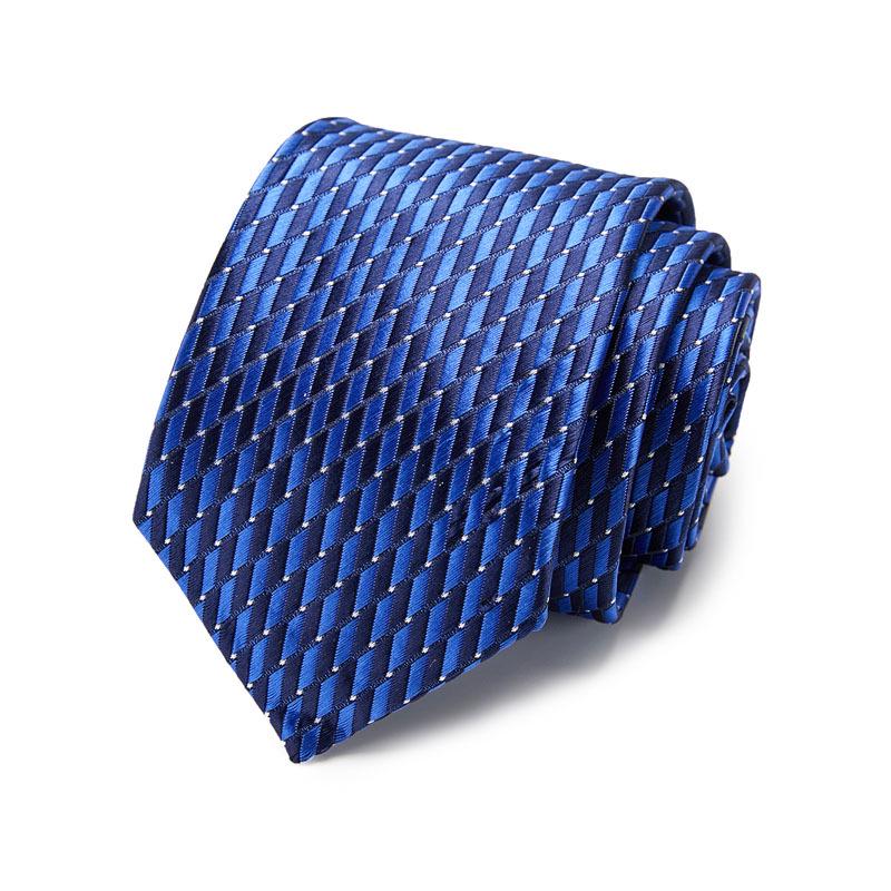Men's 7.5cm Jacquard Polyester Striped Tie for Formal Business or Interviews