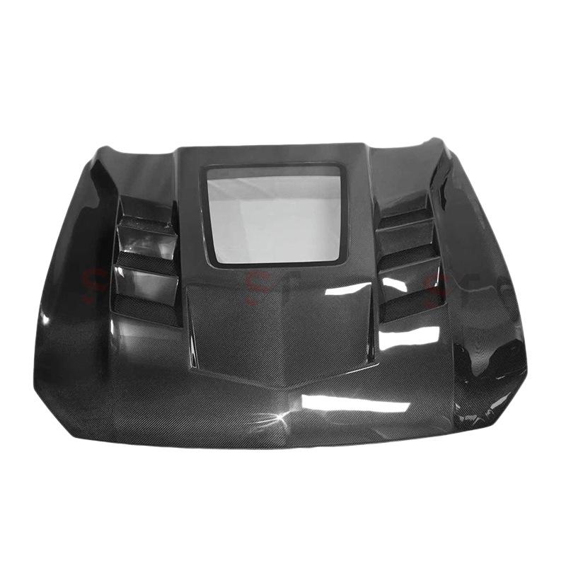 Ford Mustang Carbon Fiber Engine Hood: Transparent Style for 24+ Models