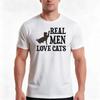 Real Unisex Love Cats Tshirt Summer Casual Cotton Tee Oversized Streetwear Tops Vintage Graphic Print Loose Fit Short Sleeve