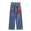 Spring 2025 Women's European & American Style Mid-Waist Loose Jeans