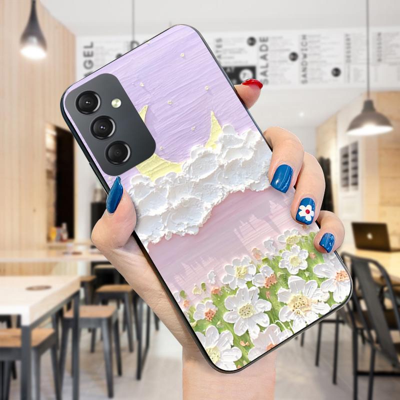 Telefonveske med malt mønster Støtsikkert, mykt silikon TPU beskyttende telefondeksel for Samsung-deksel